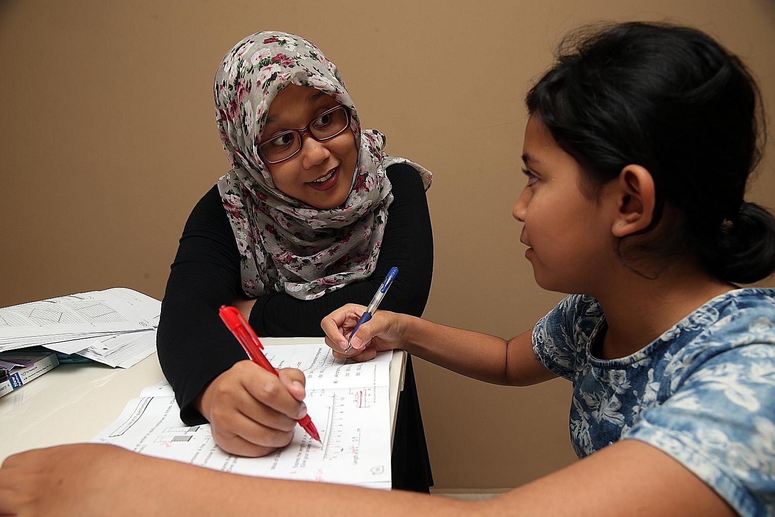 Madam Noorhana left her previous job teaching maths at an enrichment centre and now teaches students in her four-room flat in Choa Chu Kang on Mondays to Wednesdays.