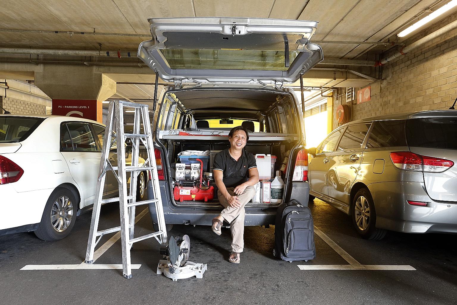 Mr Toh became an electrician on graduating from the Institute of Technical Education but later expanded into other areas, such as air-con maintenance and carpentry, to get more jobs.