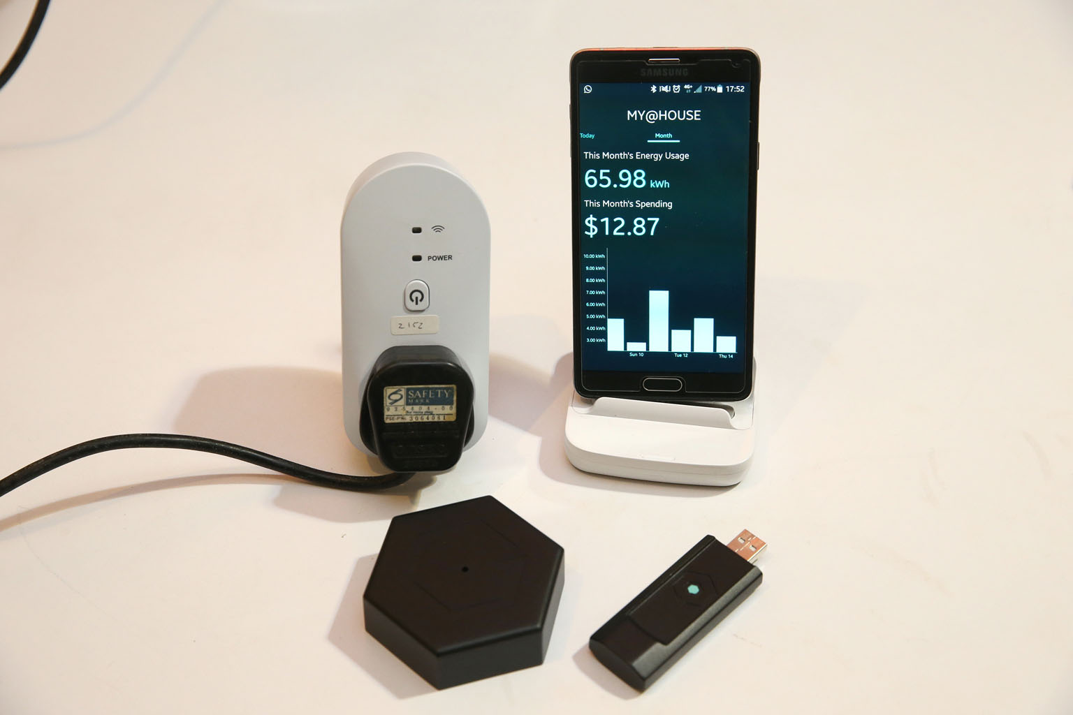 The smart plug allows users to monitor a device's electricity consumption via a mobile app, and even switch the device off remotely.