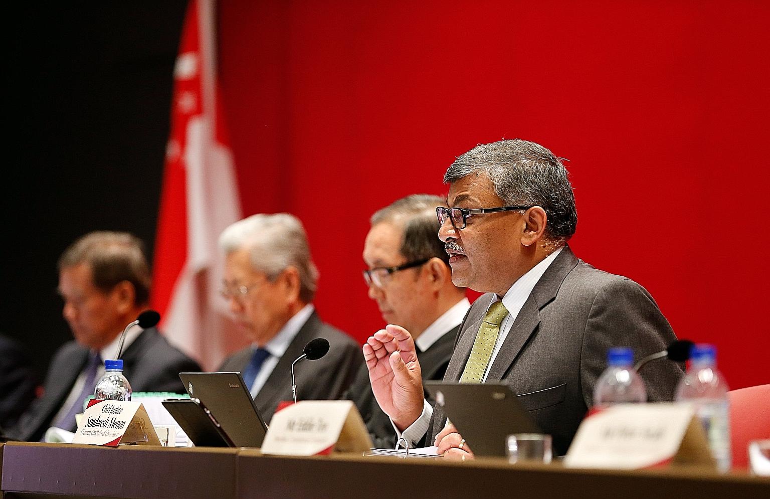 At the third hearing of the Constitutional Commission to review the Elected Presidency yesterday, CJ Menon asked if it would be possible to achieve the twin aims of letting society evolve and yet nudging it along, by having a provision to reserve ele