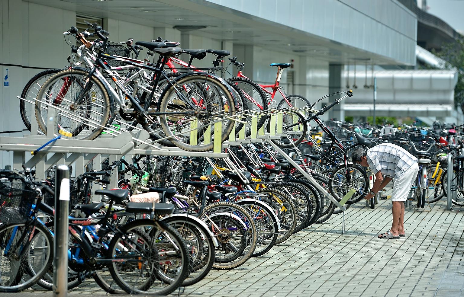 From July, property developers will have to incorporate facilities for cyclists, such as bicycle parking (above) and shower rooms, in their designs.