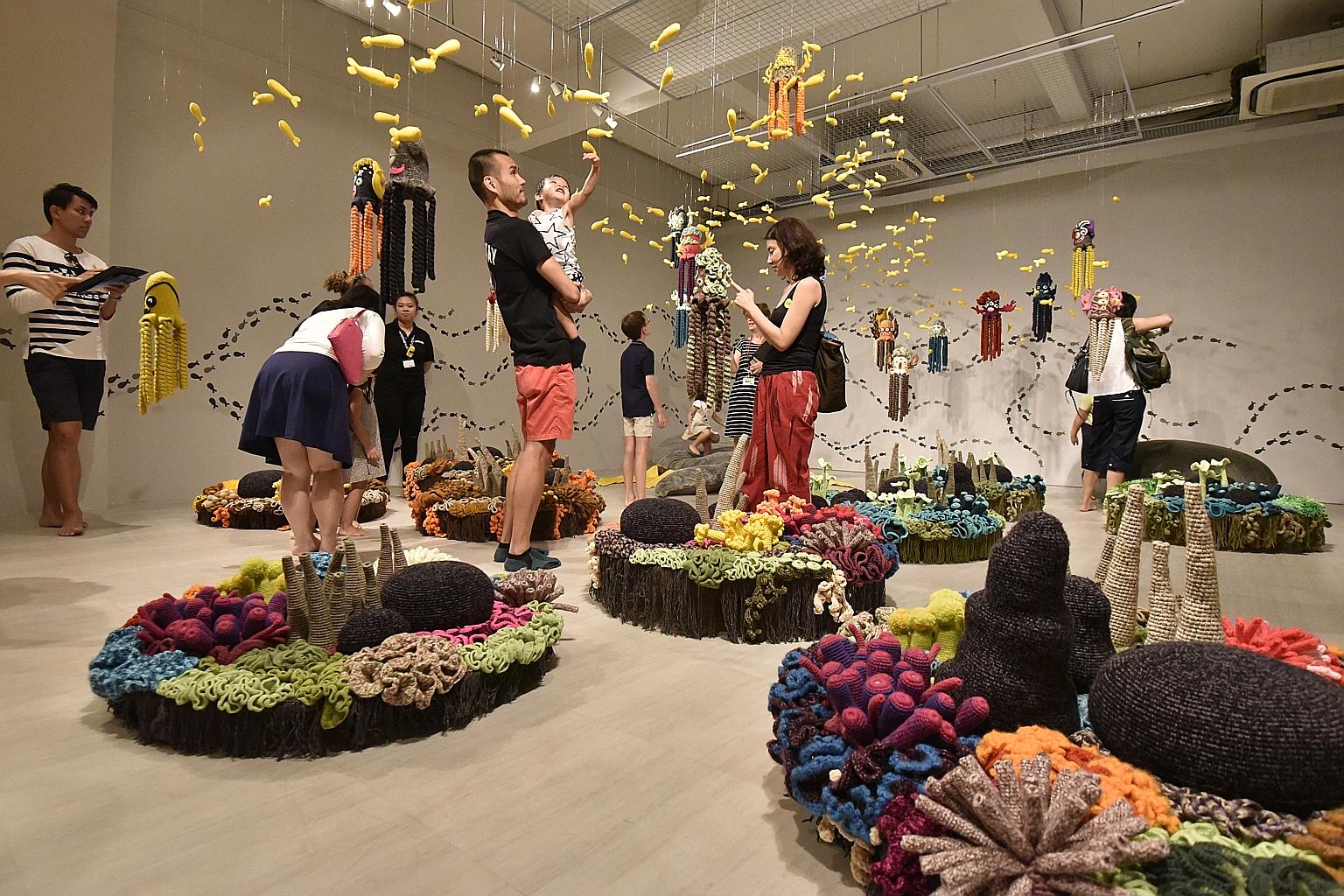 This year's Imaginarium draws inspiration from the ocean and sea, and the works introduce ideas about recycling.