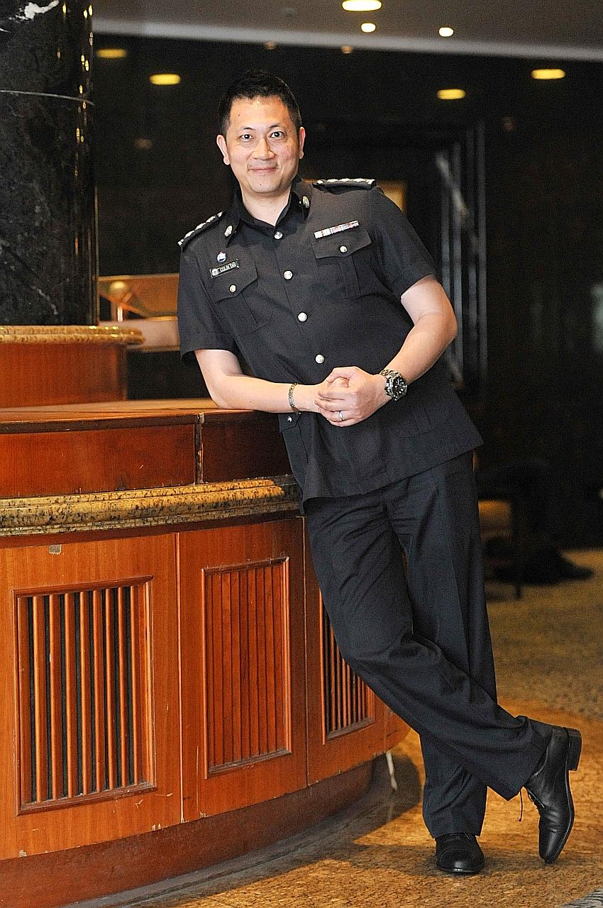 Superintendent Colin Tan was one of the 6,700 Home Team officers promoted at the ceremony yesterday. He will assume the rank of assistant commissioner from June.