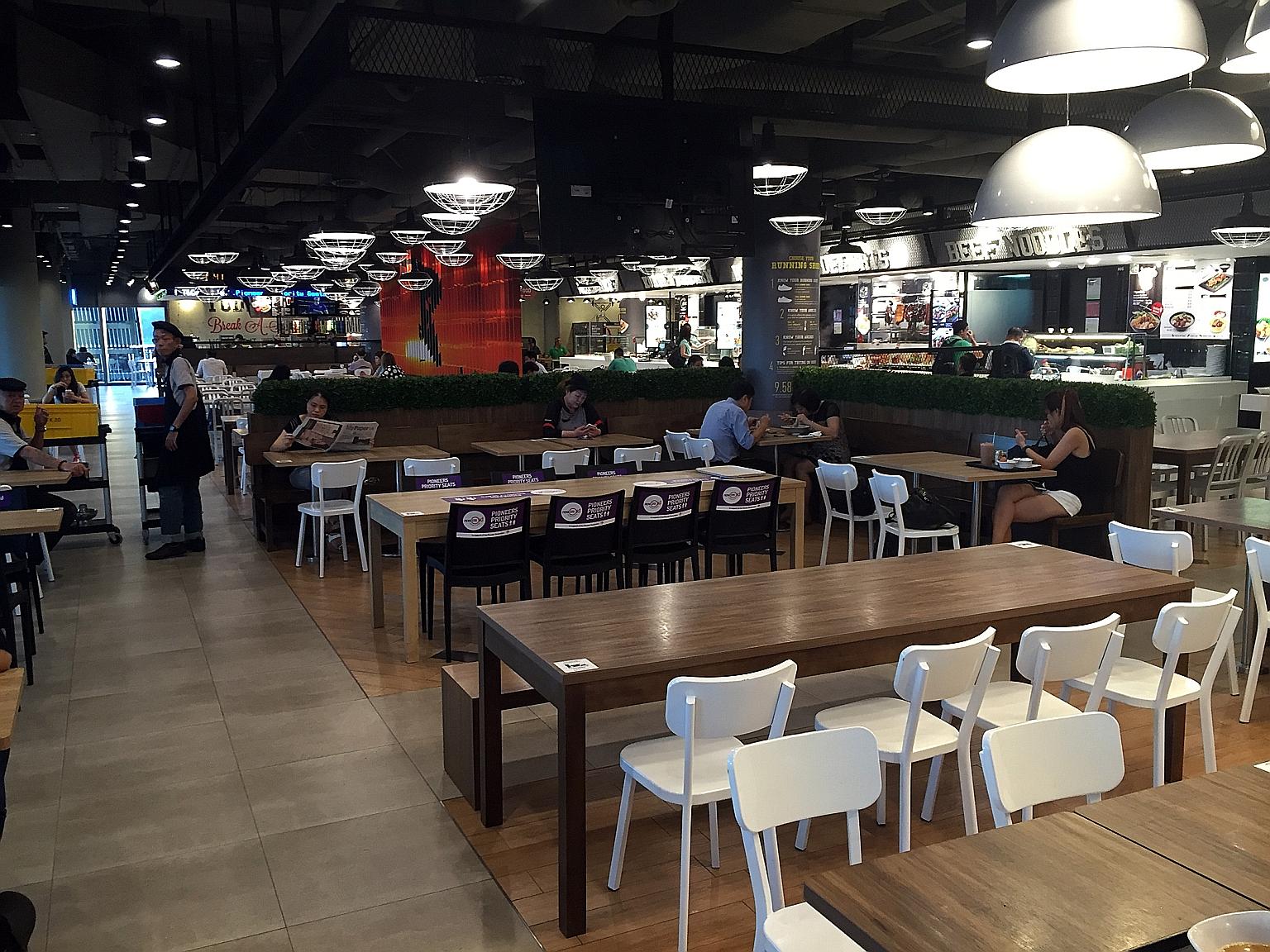 When The Straits Times visited the foodcourt at Kallang Wave Mall, many of the stalls were unoccupied. NTUC Foodfare, which operates the foodcourt, said it will resize to 10 stalls, down from the current 17. This should be done by the third quarter o