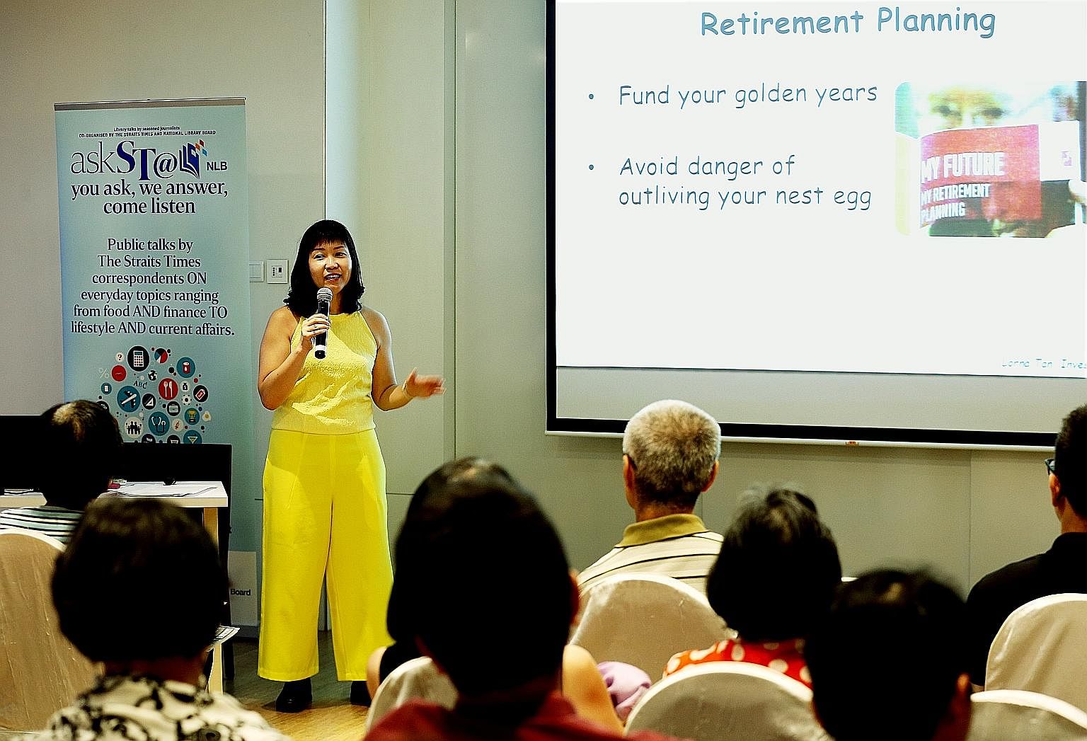 Separate your needs from your wants - that's the advice that Ms Tan gave to the participants at the first talk in the askST@NLB series.