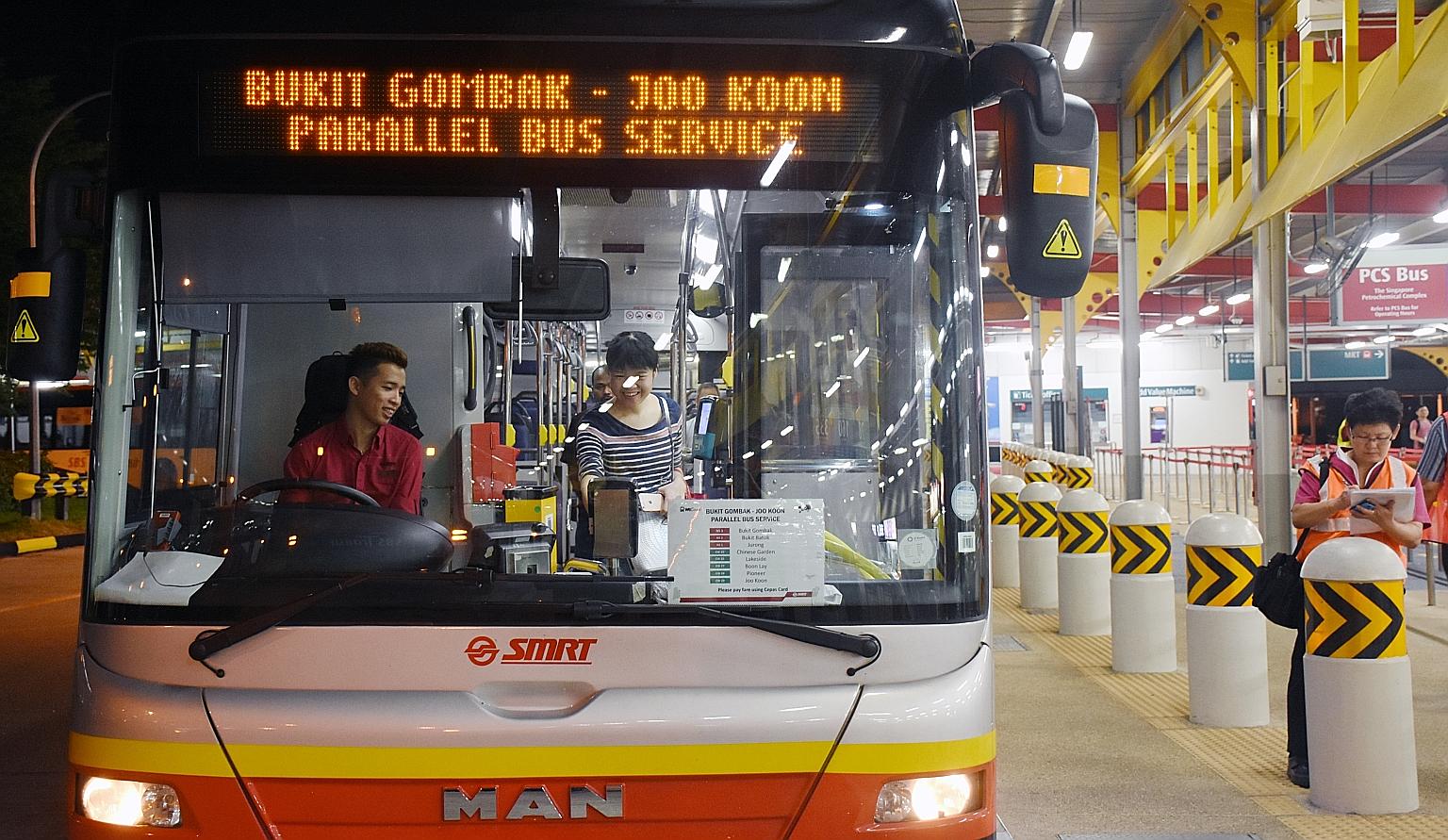 Parallel bus services will cater to commuters travelling early on Sunday mornings between the affected stations.