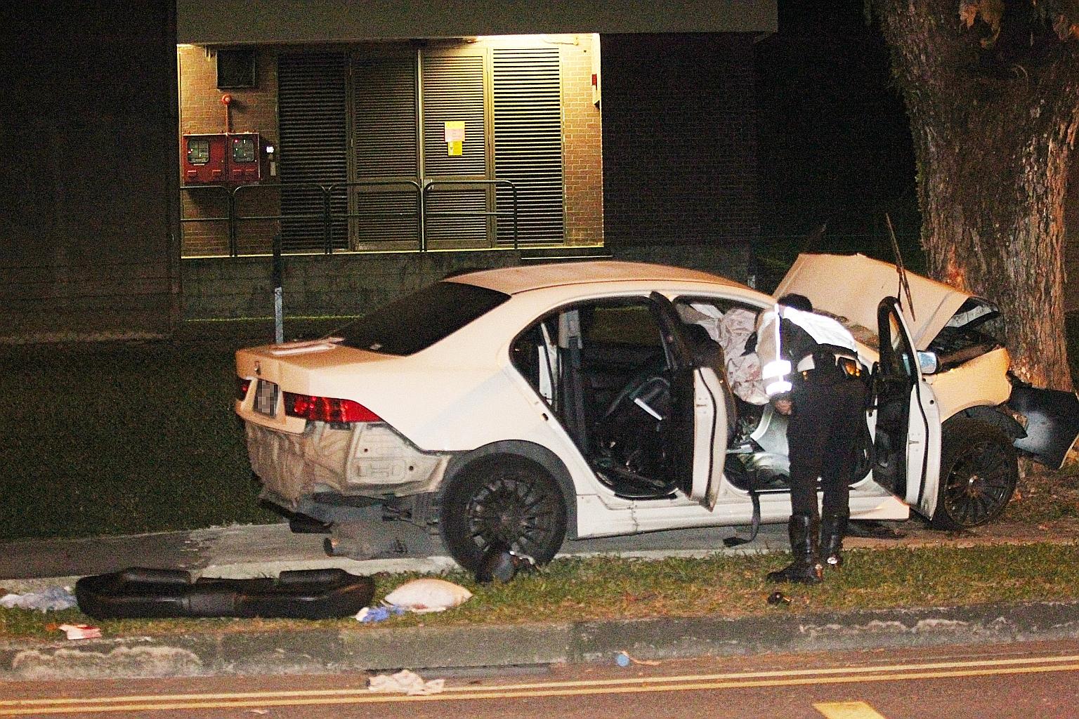 The accident at the junction of Lentor Avenue towards Ang Mo Kio Avenue 6 killed Ms Sim Yee Ling, who was travelling with her husband Simon Tan and their two sons, aged three and six.