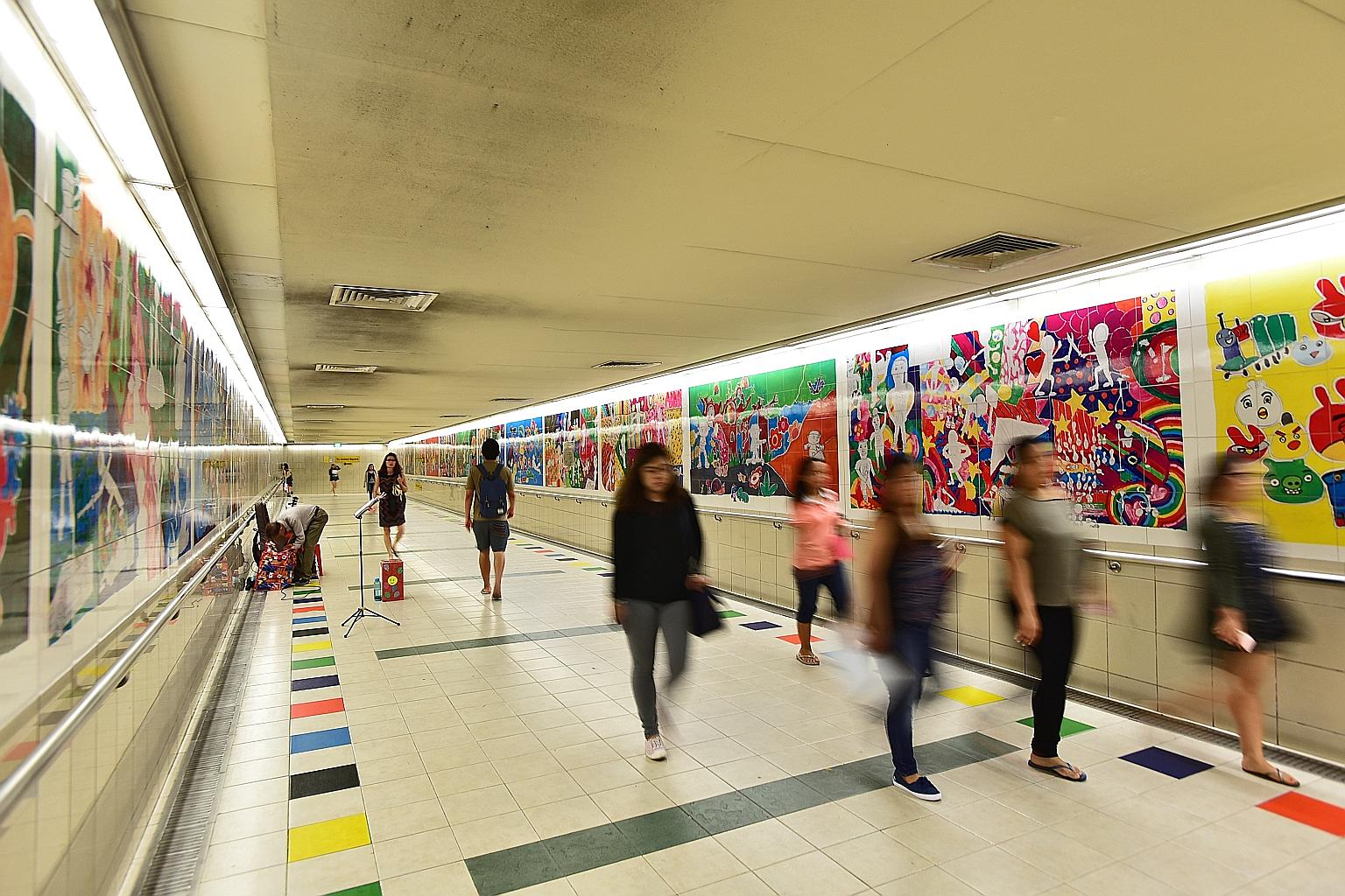 One of the underpasses to be demolished (left) links Novena MRT station to Goldhill Centre. The other links Novena Square to Revenue House. Construction of the North-South Corridor is expected to begin next year.