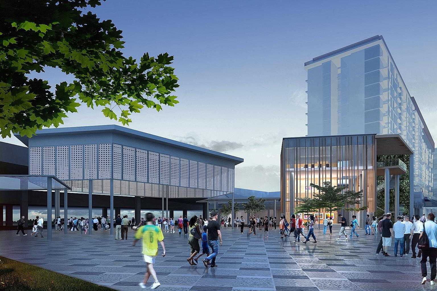 What the Punggol Visitor Centre will look like. Its centrepiece will be an interactive 3D scale model of Punggol Town, with features such as key public housing projects, its transportation network as well as greenery and water bodies.