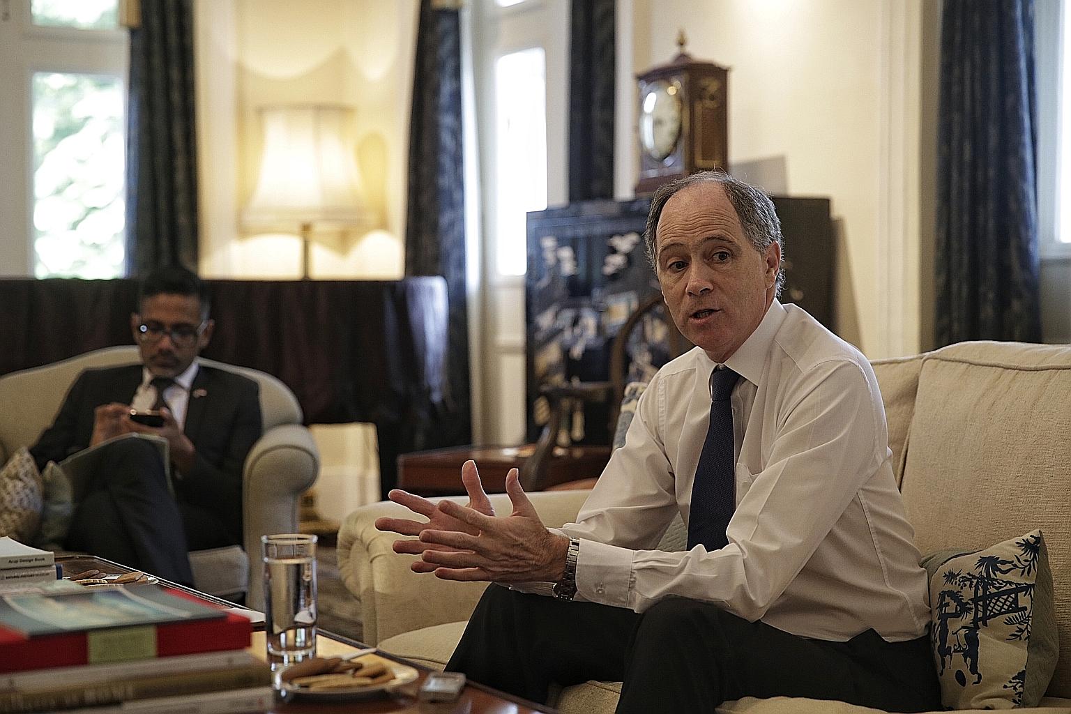 British High Commissioner to Singapore Scott Wightman said Britain will continue to be open to investments and remain committed to global trade and security.