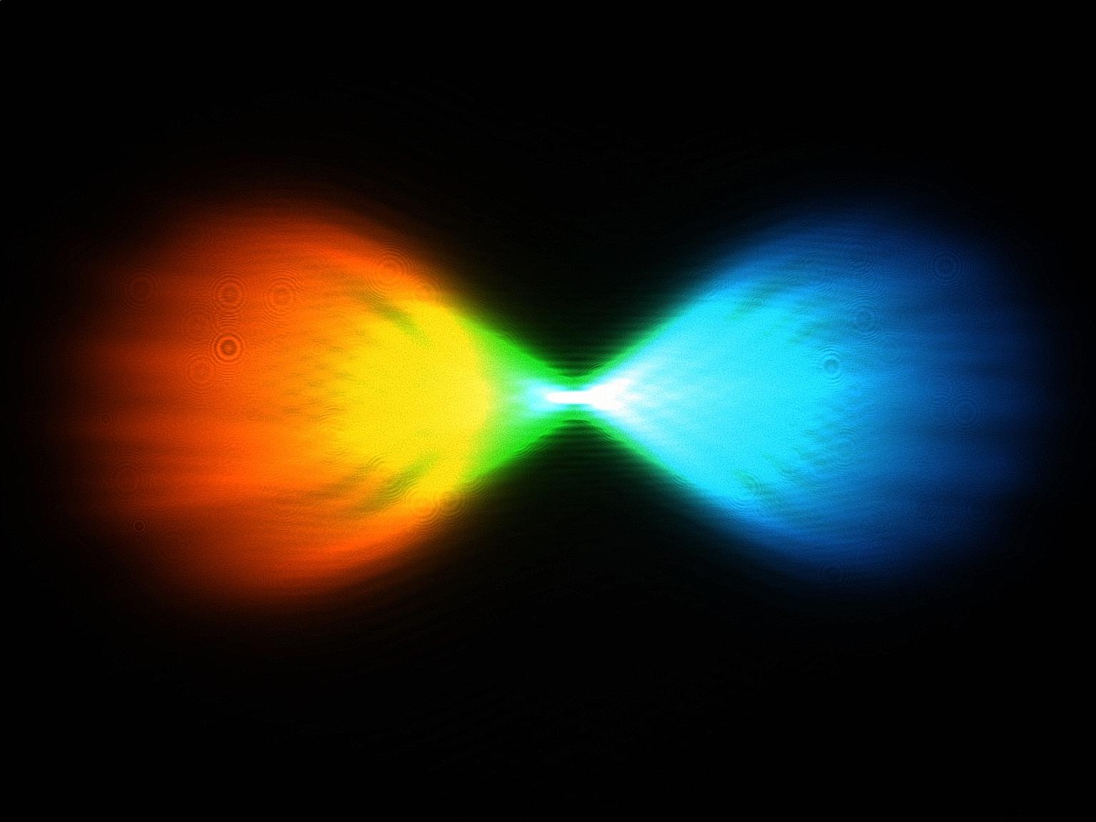 An image of optical fibre formed by the multispectral chiral lens - an ultra-compact flat lens that can simultaneously capture both colour information and the chirality of an object. An object is chiral if it can be distinguished from its mirror imag