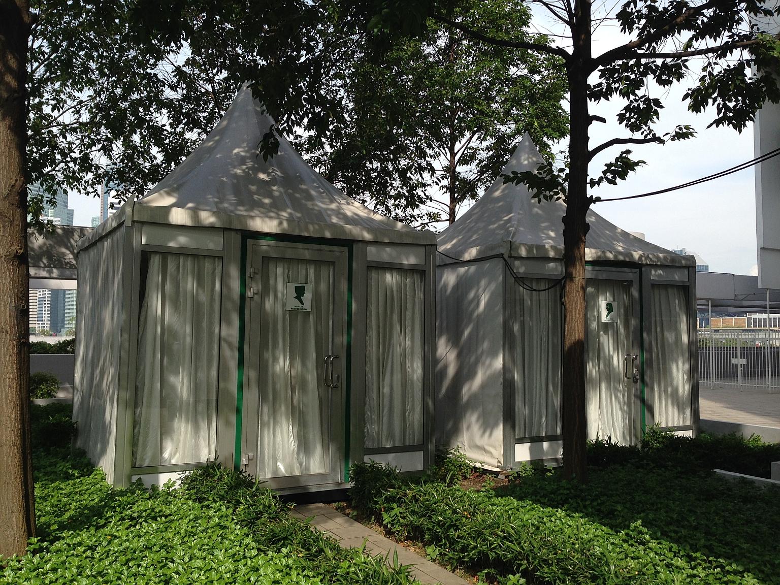Marina Mandarin Singapore has set up prayer rooms with ablution facilities near its halal-certified restaurant for their Muslim customers.