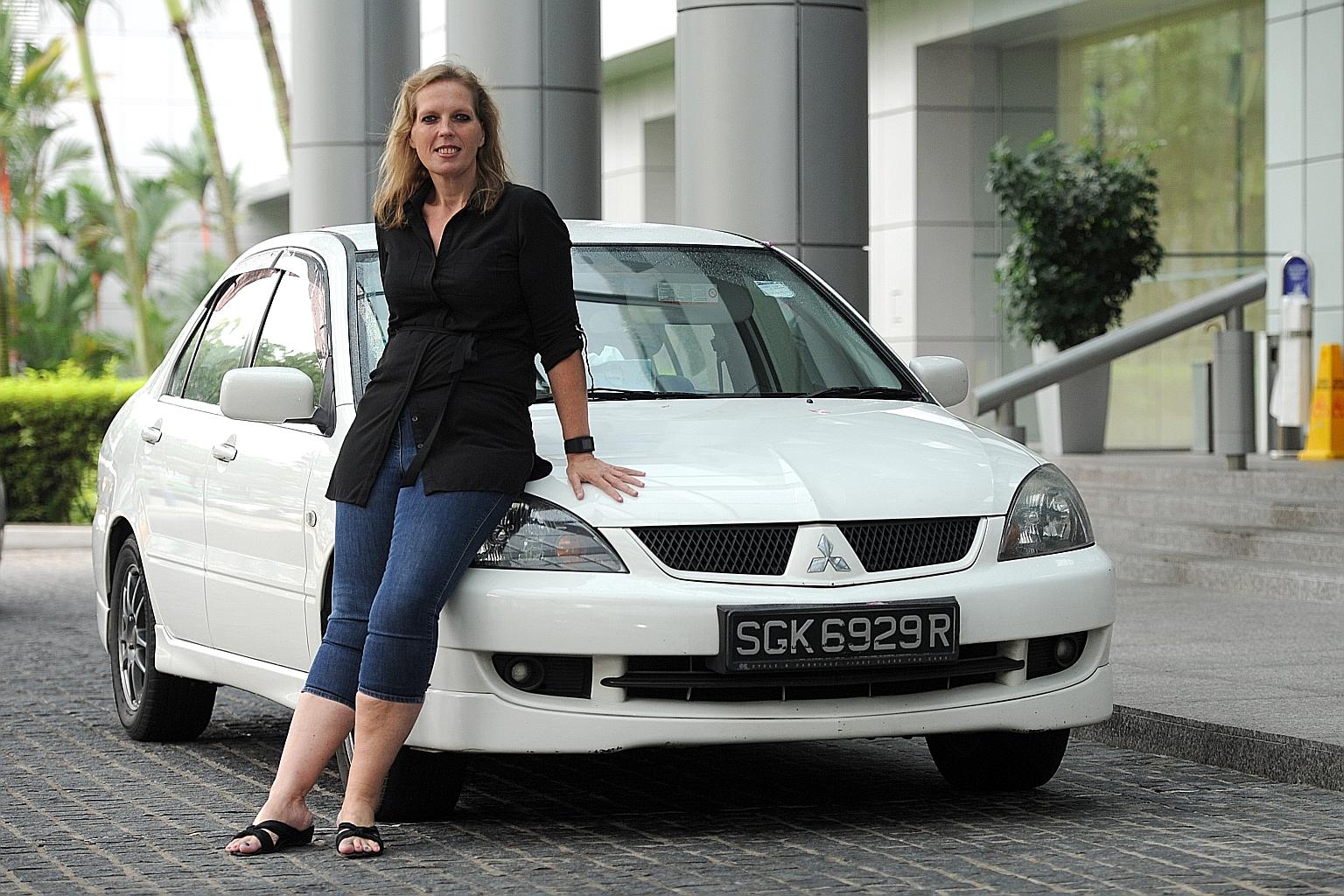 Ms Gibbons says the Uber job has been like "a lifeline" for her, and she also enjoys talking to her customers. They, in turn, have left positive feedback for her on the Uber app.