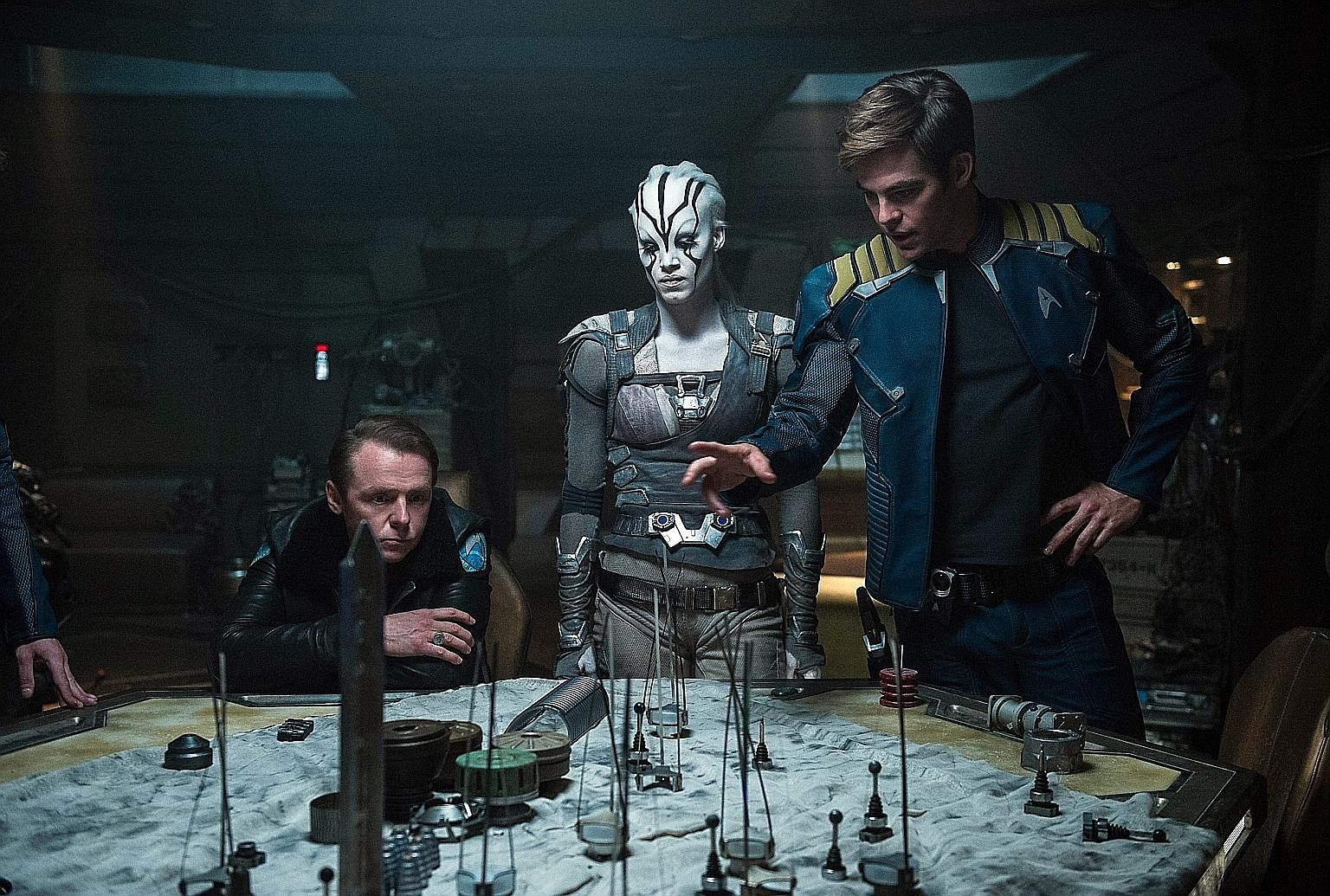 Star Trek Beyond stars (from far left) Simon Pegg, Sofia Boutella and Chris Pine; and Tony Robbins in the documentary, Tony Robbins: I Am Not Your Guru.