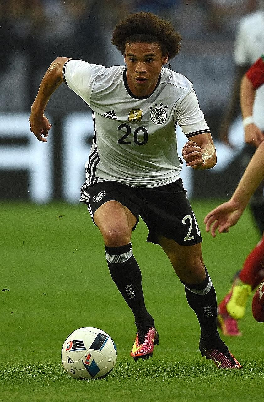 Leroy Sane in action for Germany during a pre-Euro 2016 friendly against Hungary. He has recorded 11 goals and seven assists in 47 Bundesliga games for Schalke.