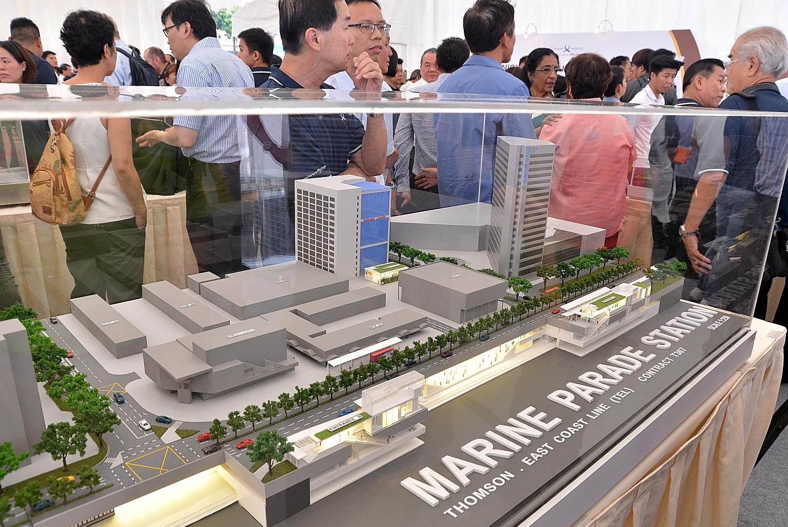 Works for the East Coast stretch of the Thomson-East Coast Line were launched at a ground-breaking ceremony yesterday. If plans for an extension to Changi Airport materialise, there will be a direct train connection from the airport to the city.