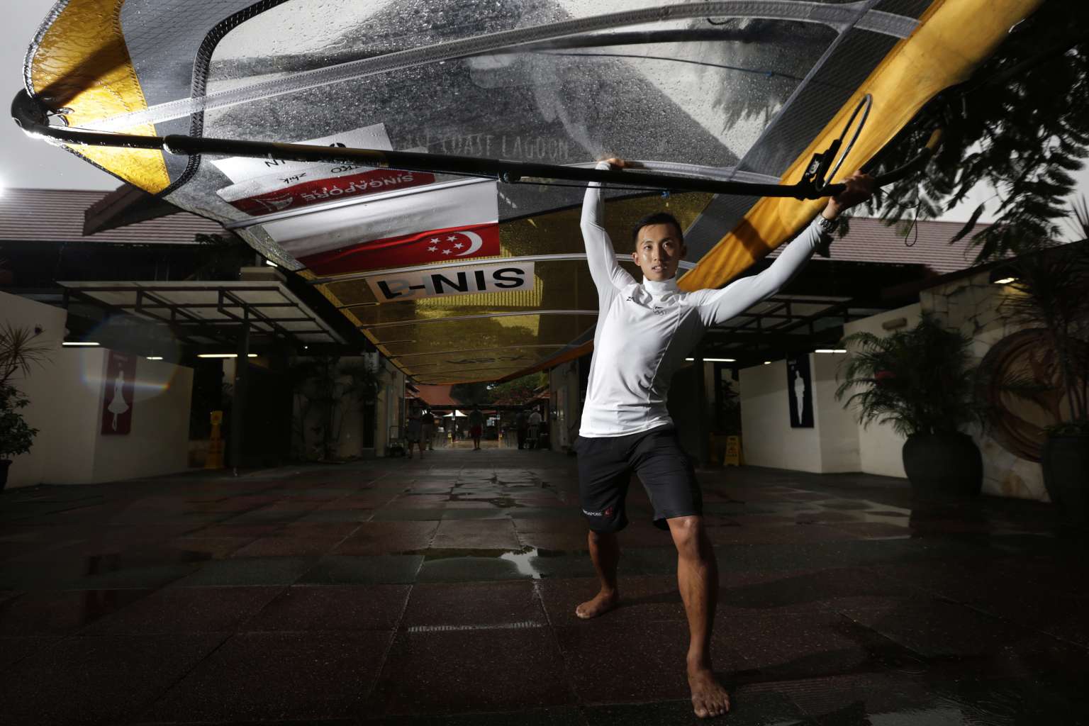 Singapore's windsurfer Leonard Ong who will be competing in the upcoming 2016 Olympic Games in Rio.