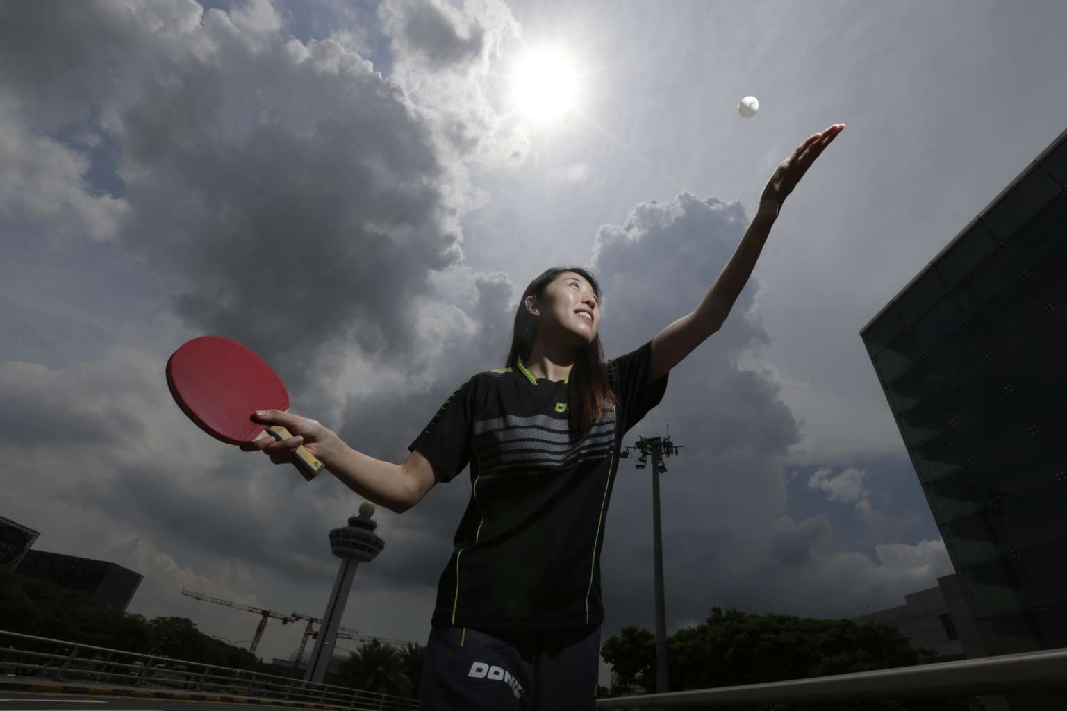 Singapore table tennis player, Yu Mengyu.