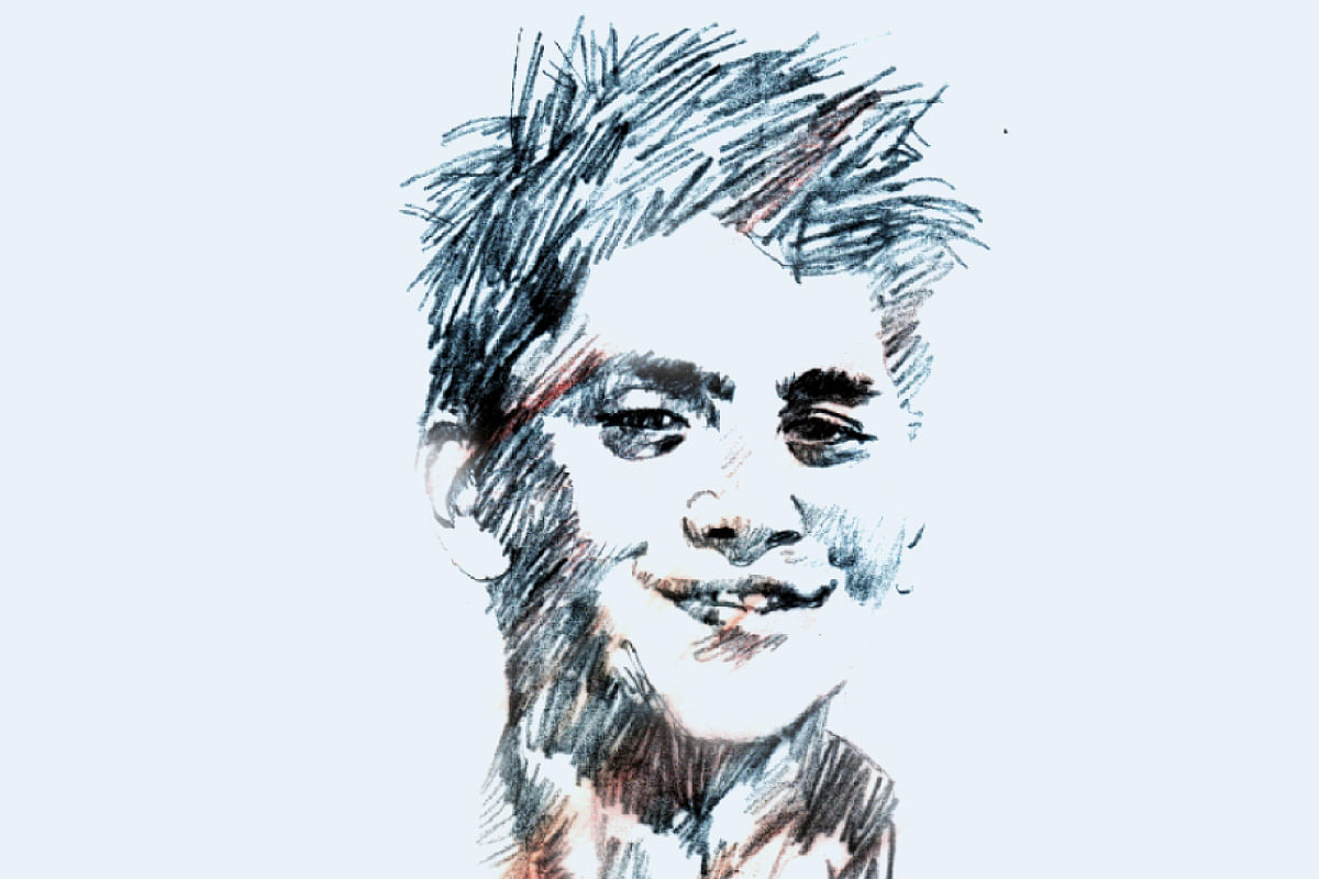 A portrait illustration of Singapore swimmer, Joseph Schooling.