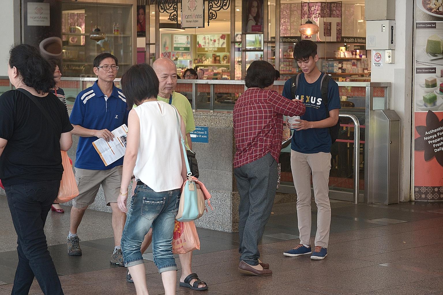 More than 6,000 National University of Singapore (NUS) students took to the streets yesterday, as part of the institution's annual efforts to raise funds for charity. It is hoped that this year's Flag Day, organised by the NUS Students' Union (Nussu)