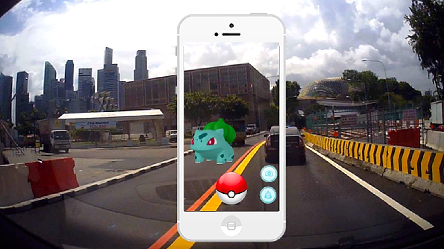 Players hunting for Pokemon have been urged by the police not to do so while driving or riding any personal mobility device, and to be aware of their surroundings and not walk out onto roads without looking.