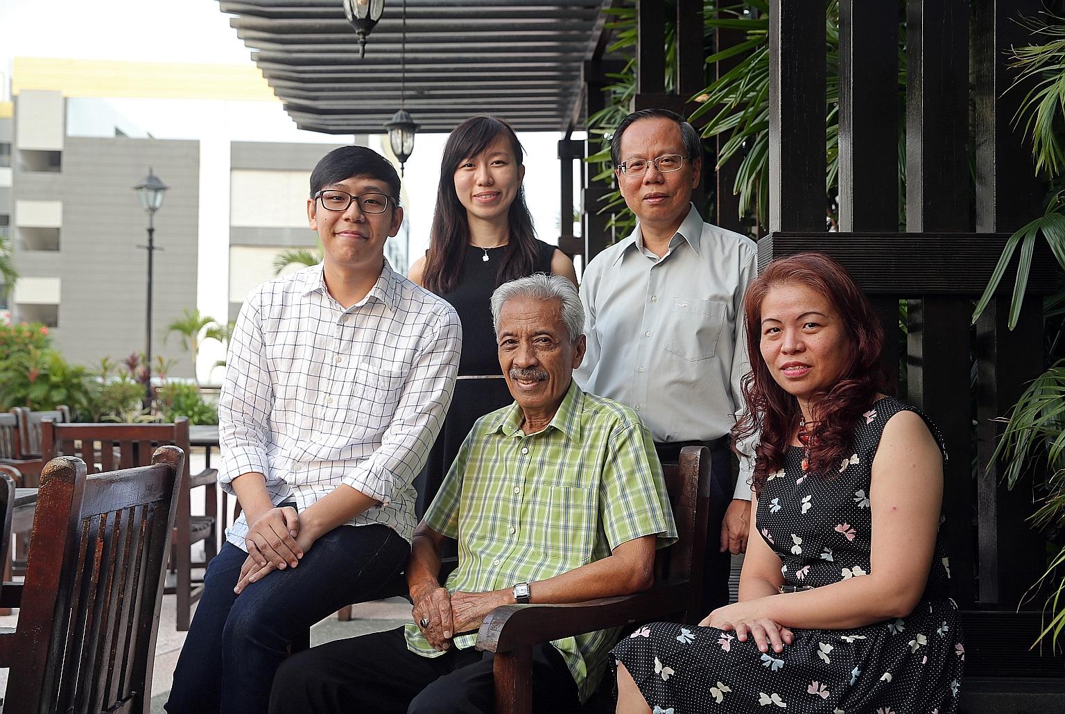 From left: Mr Leow Jun Cong, Dr Zan Ng, Mr Yunnos Shariff, Mr Tan Teow Chye and Ms Lee Bee Lian are among the more than 250 people volunteering with the Civil Defence Auxiliary Unit as it celebrates its 10th anniversary this year. The CDAU had only 2