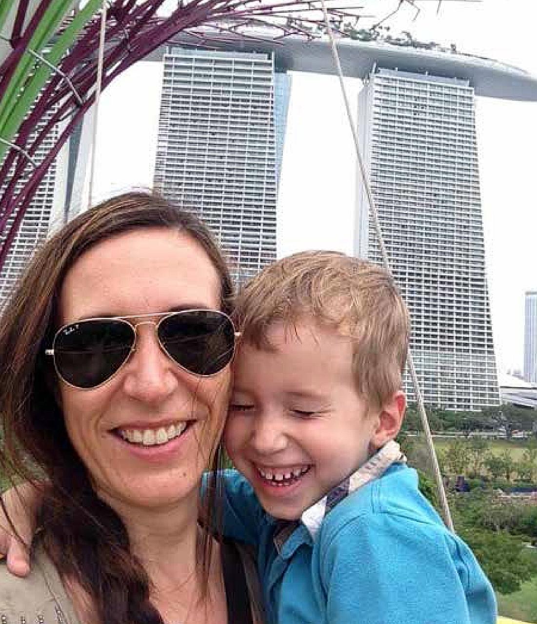 Mrs Graffart with her son, Keryan. She said she would have to spend $6,100 on Keryan's last rites.