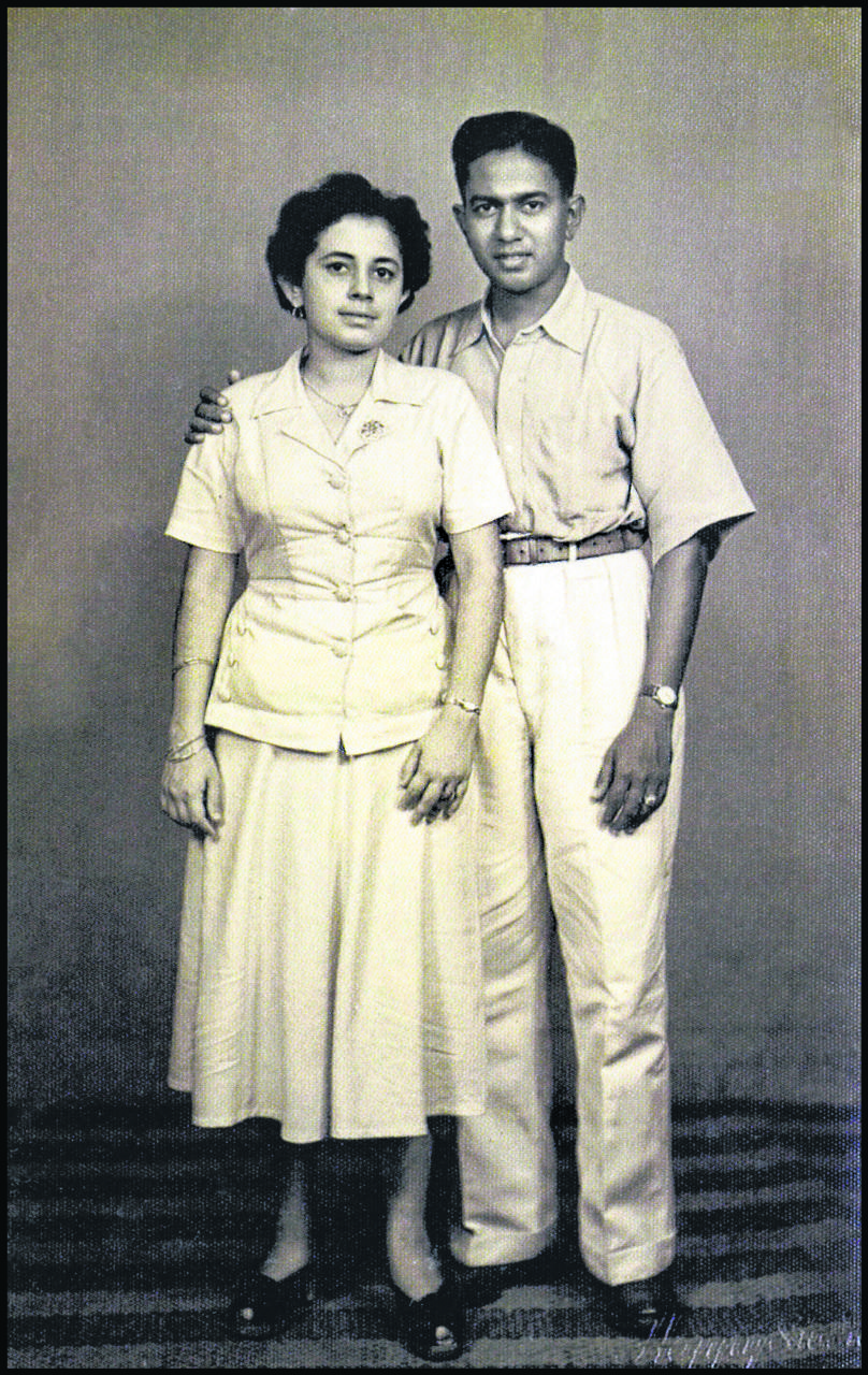Mr Nathan with Umi in Kuala Lumpur on Sept 4, 1952, before she flew off to Britain for her studies. He first met her in 1942, when she was 13 and he was 18. They got married after a courtship which lasted 16 years.
