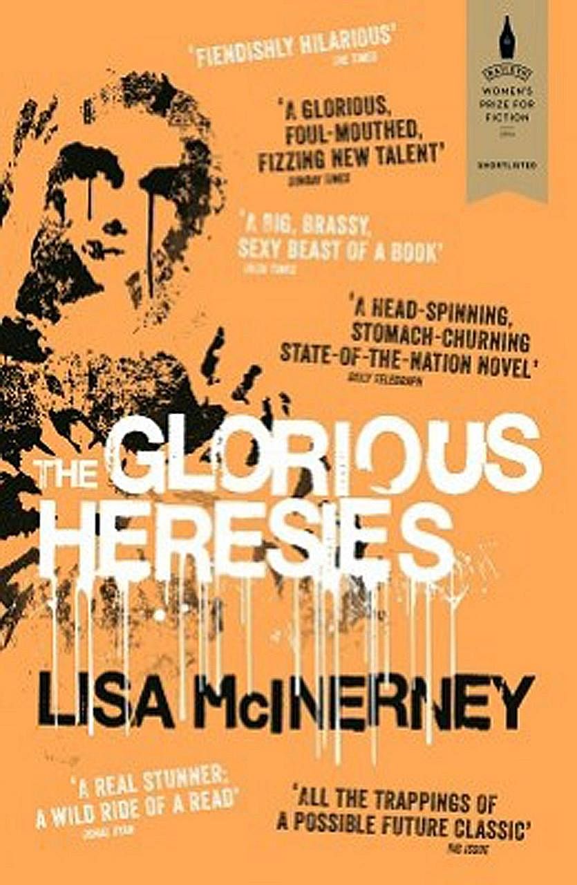 Award-winning The Glorious Heresies (above) by Lisa McInerney (left) is dark but also funny.