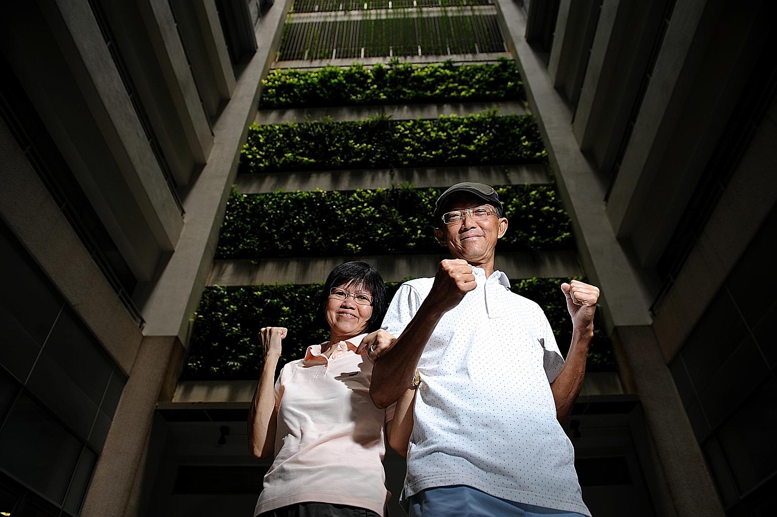 Cancer survivor Peter Gwee Choon Huat, 65, and his wife Lilian Kee Geok Tee, 60.