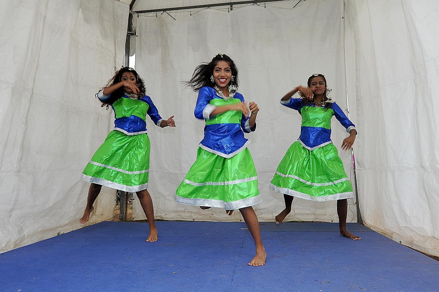 About two million visitors are expected at the celebrations in Little India this year. Visitors will be treated to cultural and traditional performances. Seen here is a group performing a traditional Indian folk dance during a preview of the Festival
