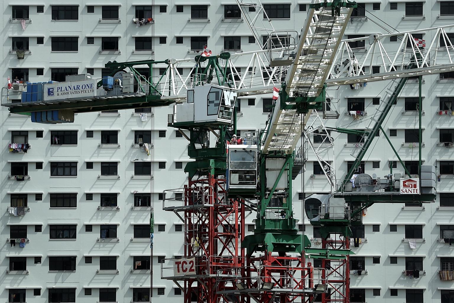 Mr Lawrence Wong noted that there were $11 billion worth of public sector projects in the first half of this year - about 42 per cent more compared with the same period last year.