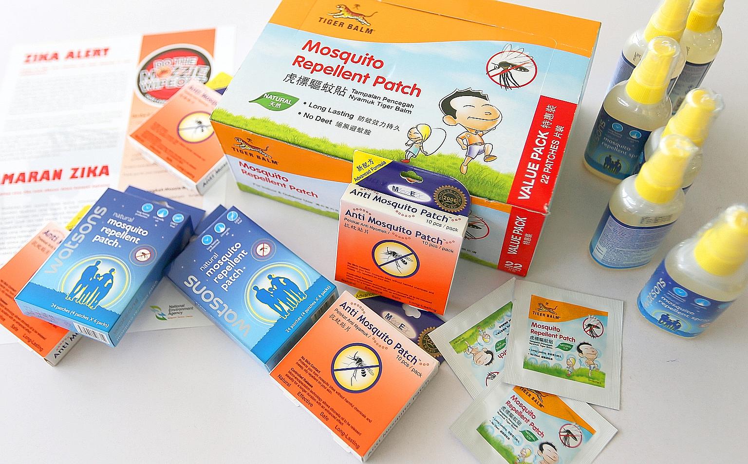 Patches and wristbands are scented with citronella, peppermint or similar oils, which are not as effective as repellents with Deet and picaridin.