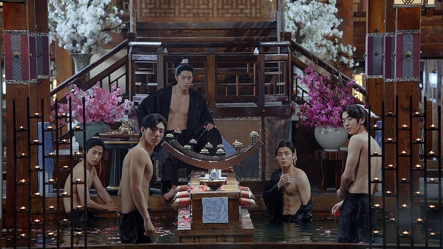 Eye candy galore in the Korean version of Scarlet Heart, starring (above from far left) Yoon Sun Woo, Ji Soo, Hong Jong Hyun, Kang Ha Neul and Nam Joo Hyuk.