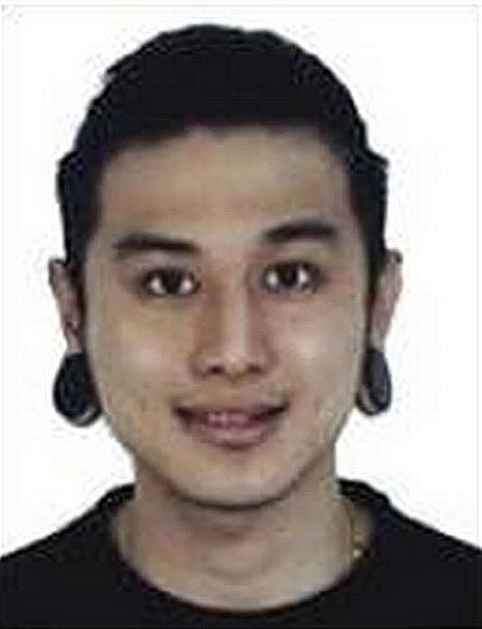 Police are seeking information on where a fifth person in the incident, Daryl Tay Kai Long (left), can be found.