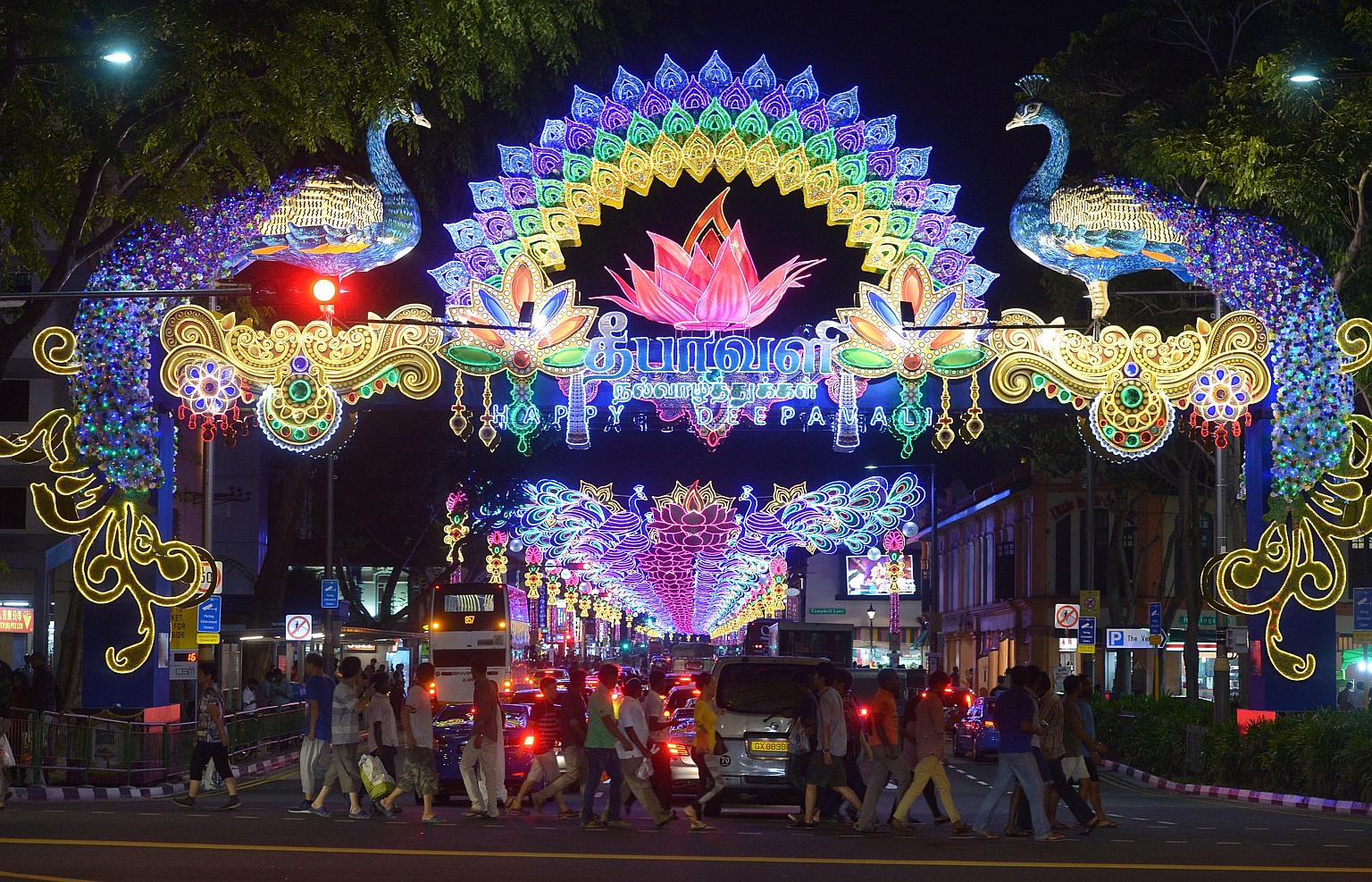 Lights, camera... time to snap away. Deepavali celebrations got off to a sparkling start in Little India last night with a light-up ceremony featuring a dazzling display of 1.5 million LED lights lining the streets. The event graced by President Tony