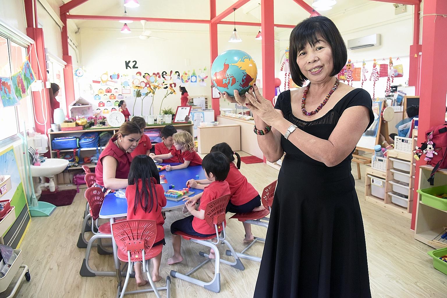 Mrs Koh's three-year-old pre-school chain, MapleBear, is opening a branch in Manila next month.