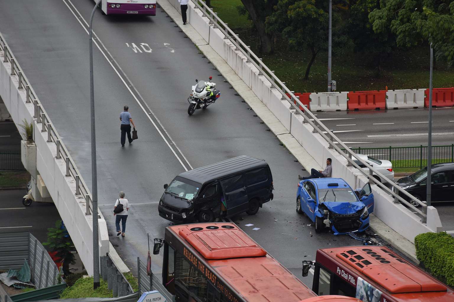 4 injured in accident on Toa Payoh North flyover | The Straits Times