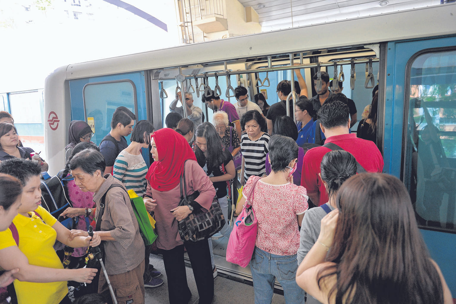 SMRT suspended services on the 17-year-old Bukit Panjang LRT line yesterday to do a thorough check.