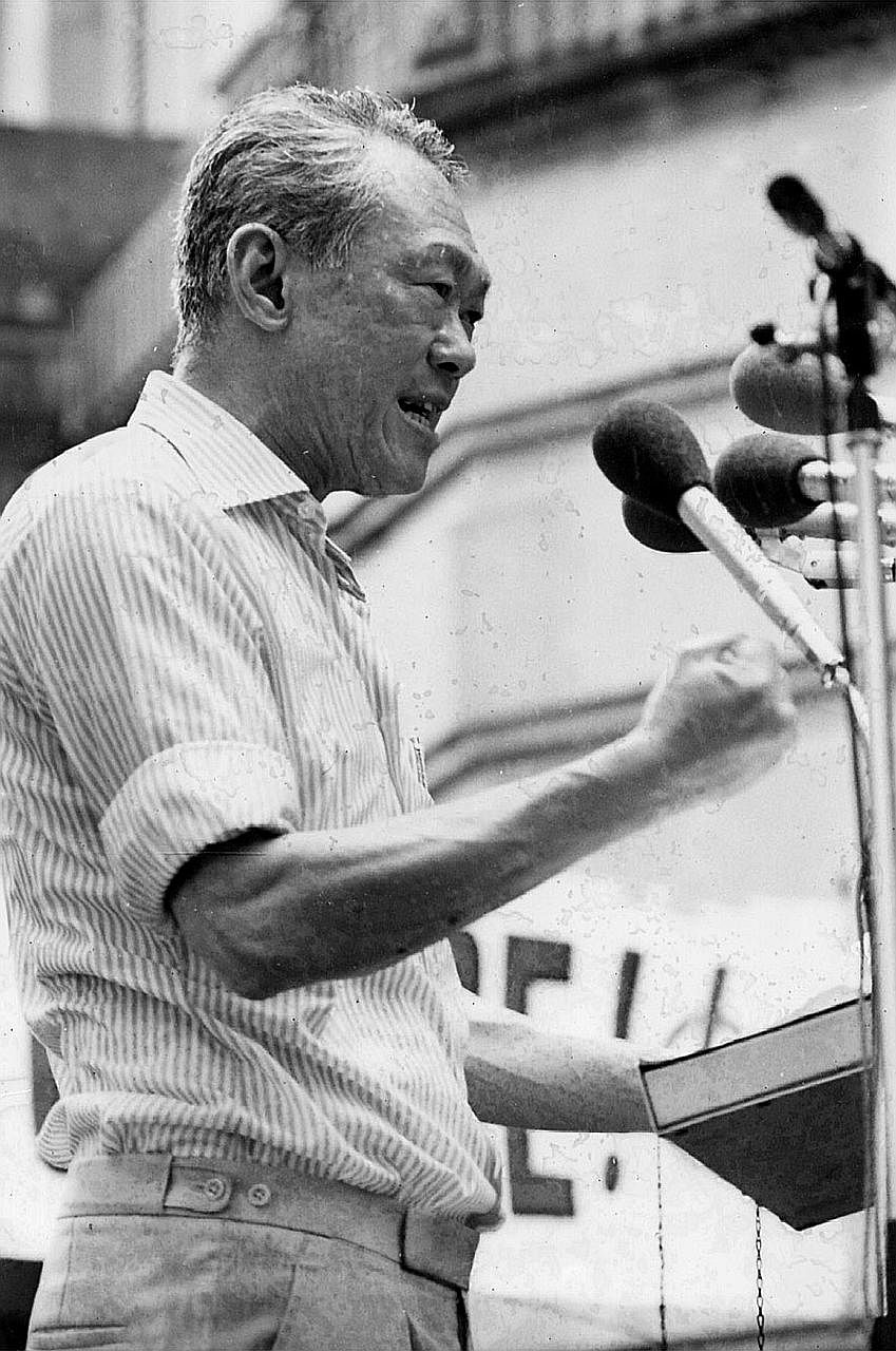 The late Mr Lee in a 1980 photo. His estate's executors, Dr Lee Wei Ling and Mr Lee Hsien Yang, claimed that it was entitled to use and have copies of the transcripts as it held the copyright after Mr Lee's death. The oral history was recorded betwee