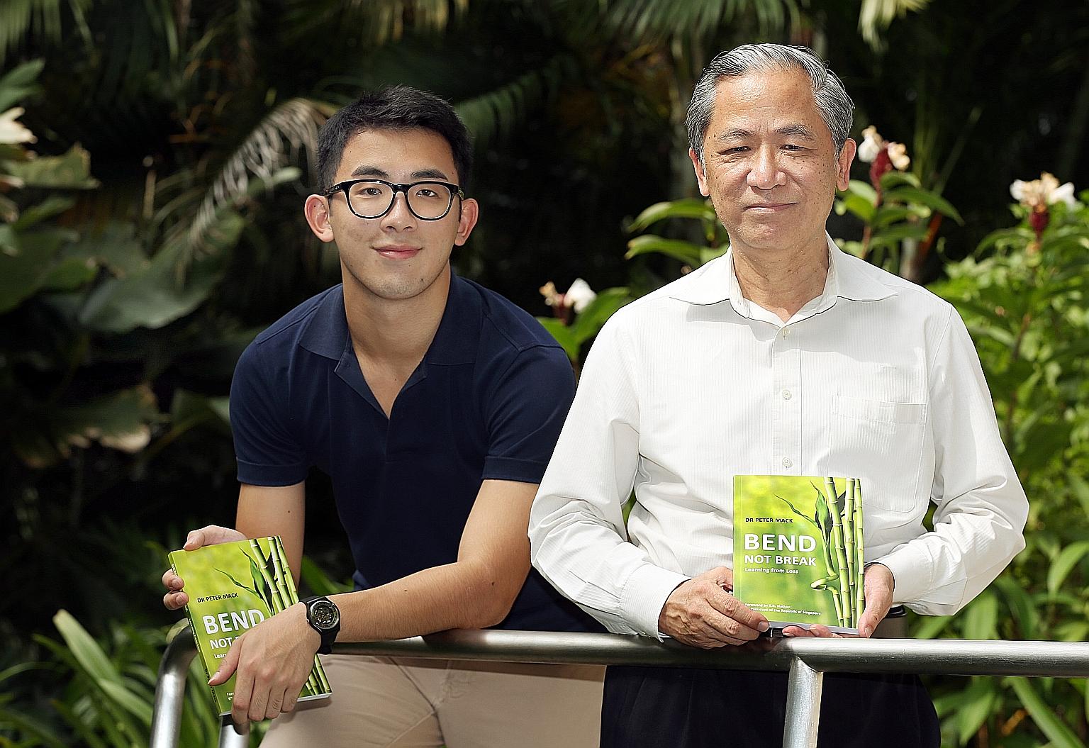 Student Ryan Lim (left) shares how he fell into depression after his best friend's suicide, in a book written by Dr Peter Mack (right), a senior consultant at Singapore General Hospital. Dr Mack said the way to help someone with suicidal thoughts is