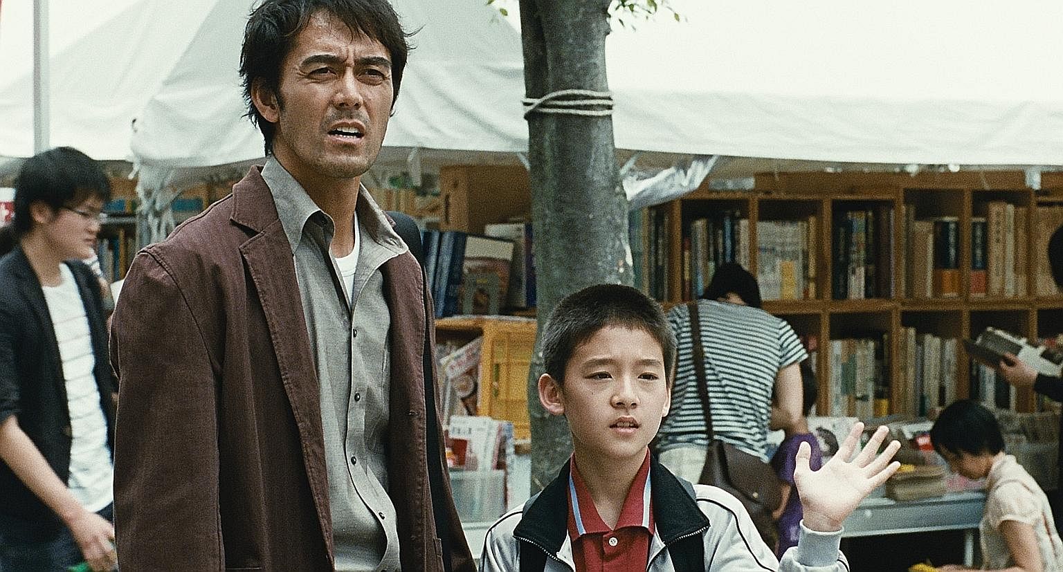 Family drama After The Storm stars Hiroshi Abe (left) and Taiyo Yoshizawa.
