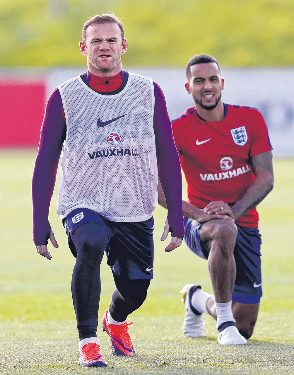 While Wayne Rooney (left) struggles to adapt to a different role on the pitch for England and Manchester United, Theo Walcott is trying to fend off the onset of numerous injuries that have stalled his career.