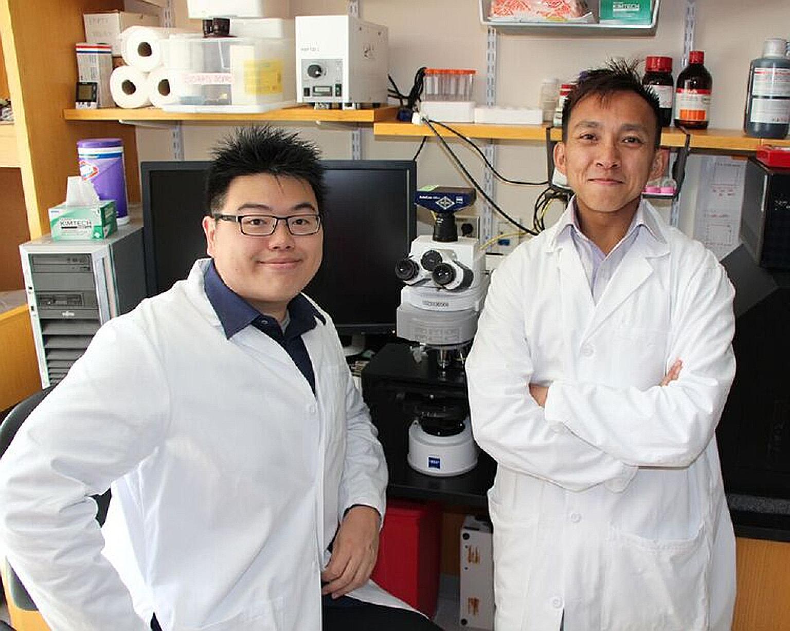 Dr Wang (left) and Dr Poh, co-founders of biotech start-up PathoVax, whose vaccine is expected to undergo clinical trials by 2018.