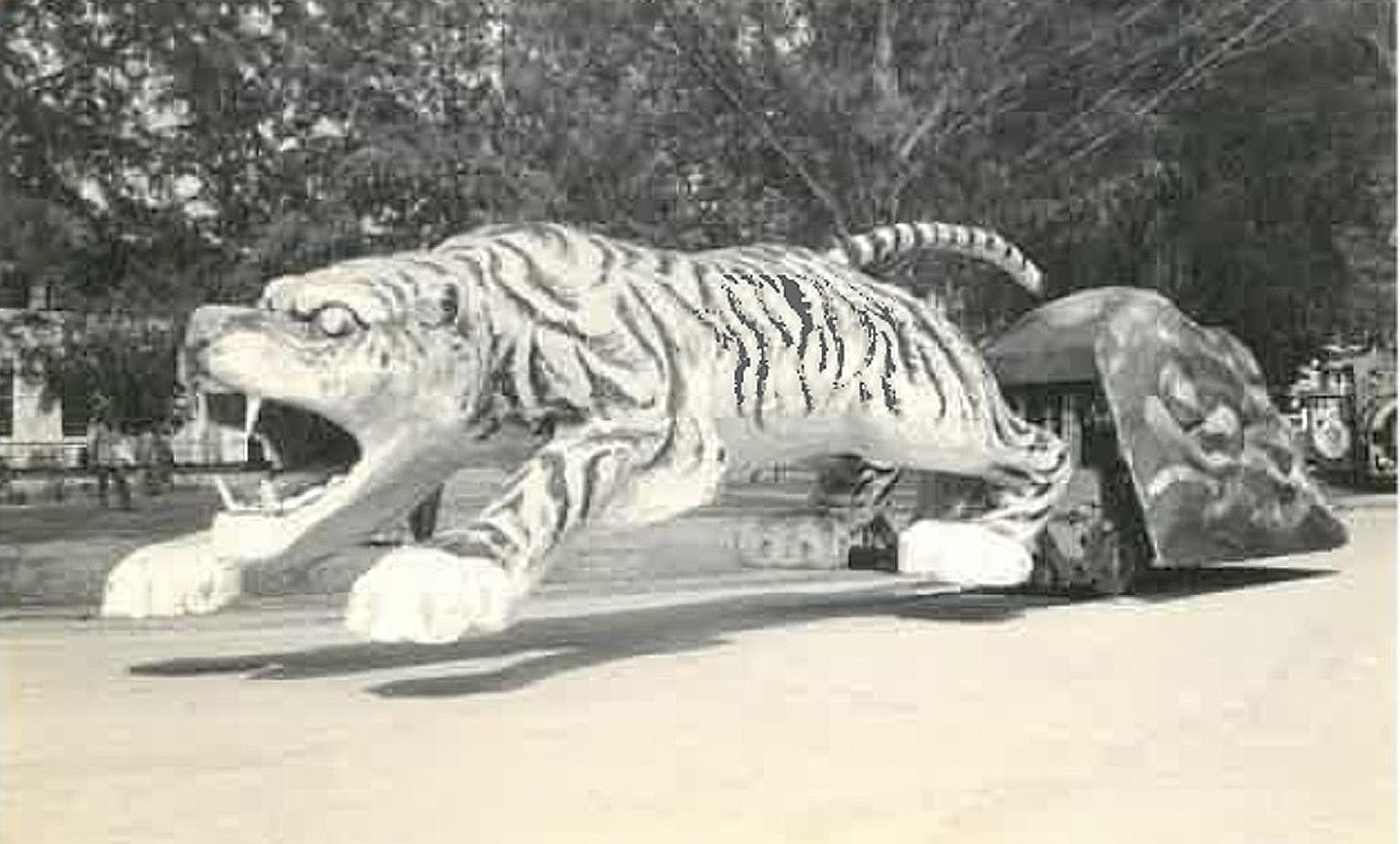 This giant tiger was the first float to appear in a Chingay parade back in 1974. A similar float is being designed for next year's parade, which will also be the event's 45th anniversary.