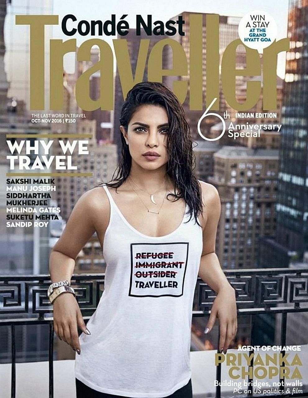The magazine cover of Bollywood actress Priyanka Chopra prompted a flurry of criticism on social media.