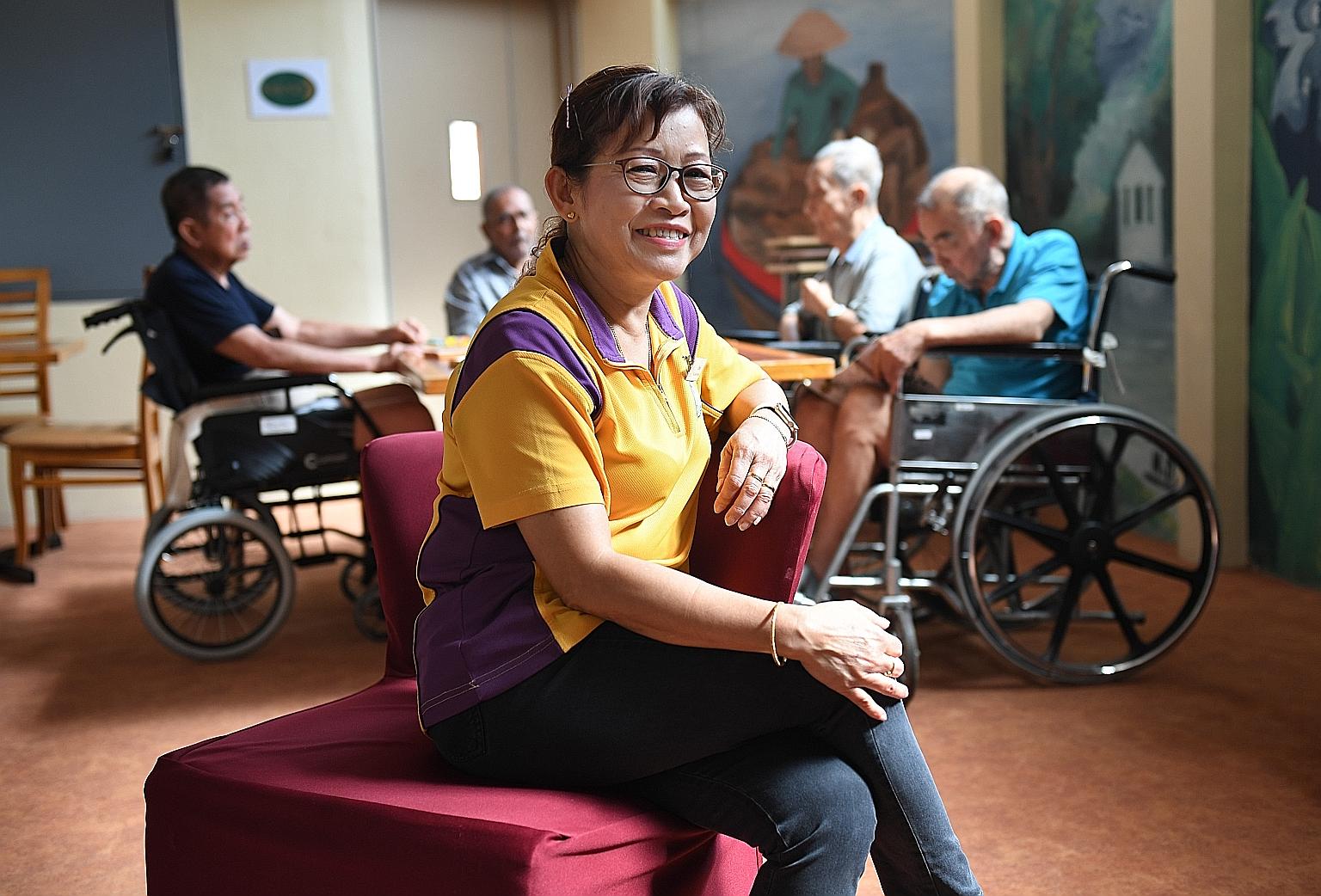 Ms Lagman, 62, joined Lentor Residence as a patient-care assistant four years ago, around a year after retiring from her job in a family business.