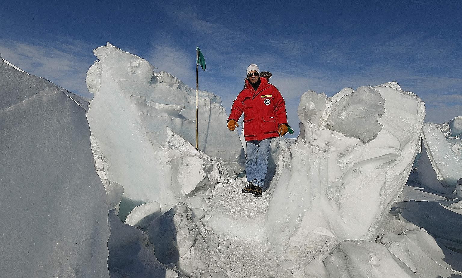 Mr Kerry on a frozen section of the Ross Sea near Antarctica's McMurdo Station on Saturday. On climate change, he said "we will wait to see how the next administration addresses this". Mr Trump at a rally in South Carolina in February. During campaig
