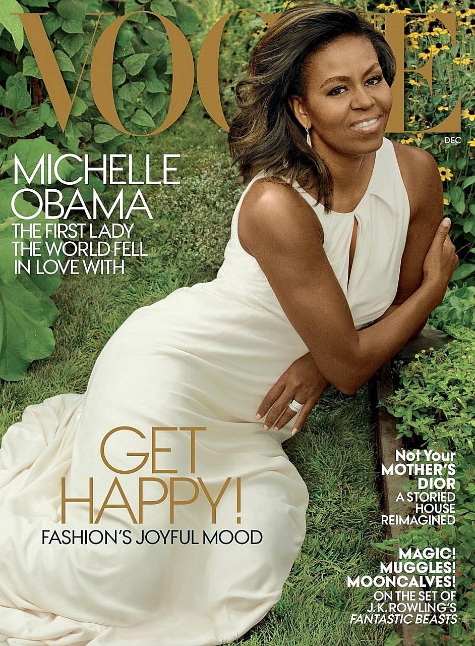 Michelle Obama shows a different side to herself in next month's issue of Vogue.