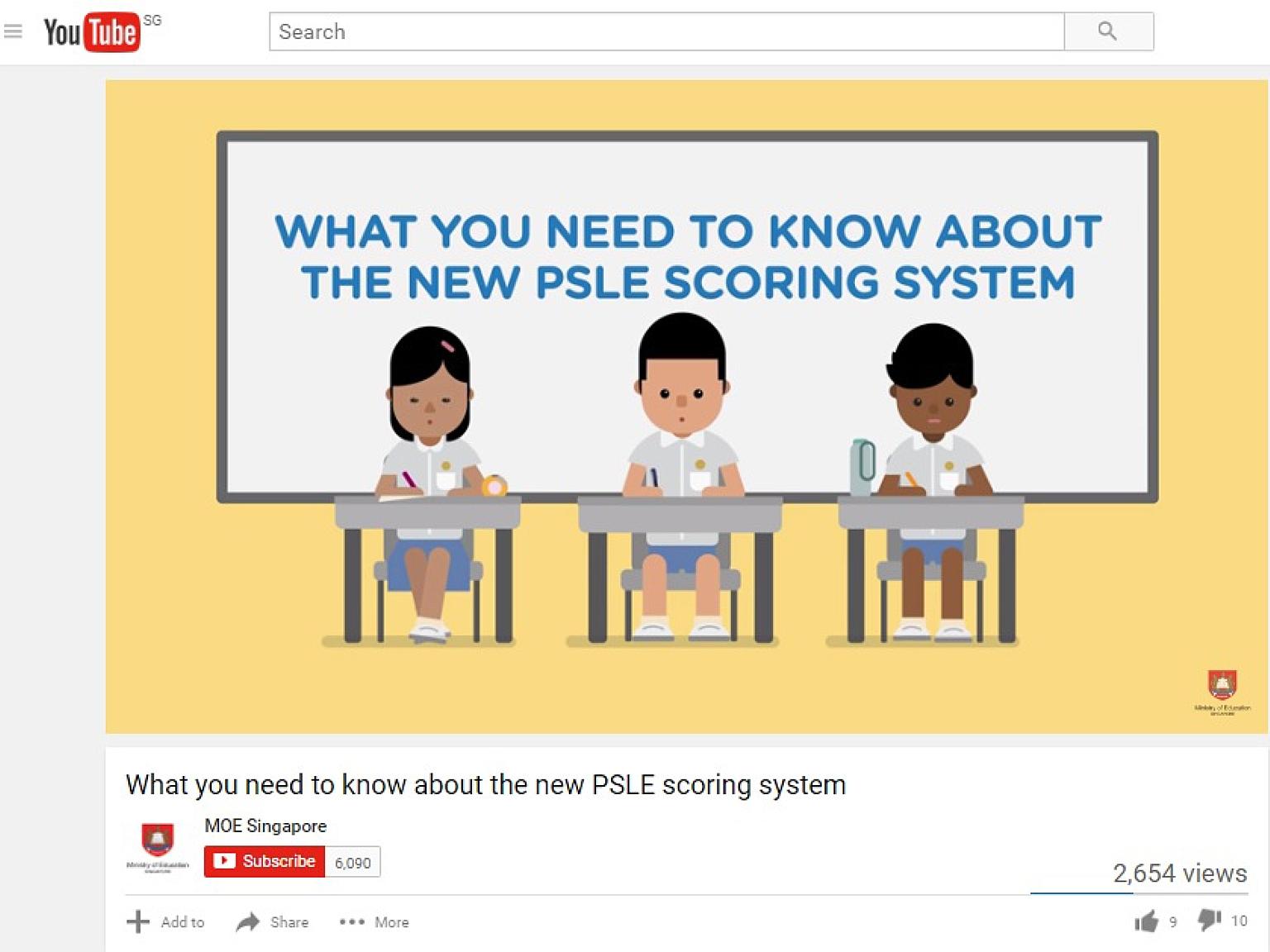 MOE has produced a series of videos explaining changes made to the PSLE grading system.